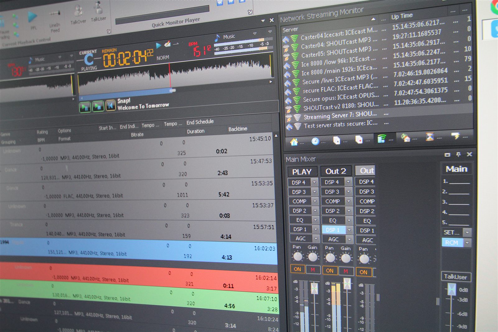 Streaming software monitor — audiostreaming via CentovaCast en SAMCast bij iNetActief